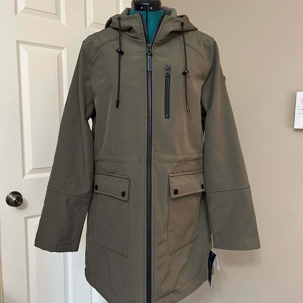 New with tags- French Connection Khaki Hooded Jacket